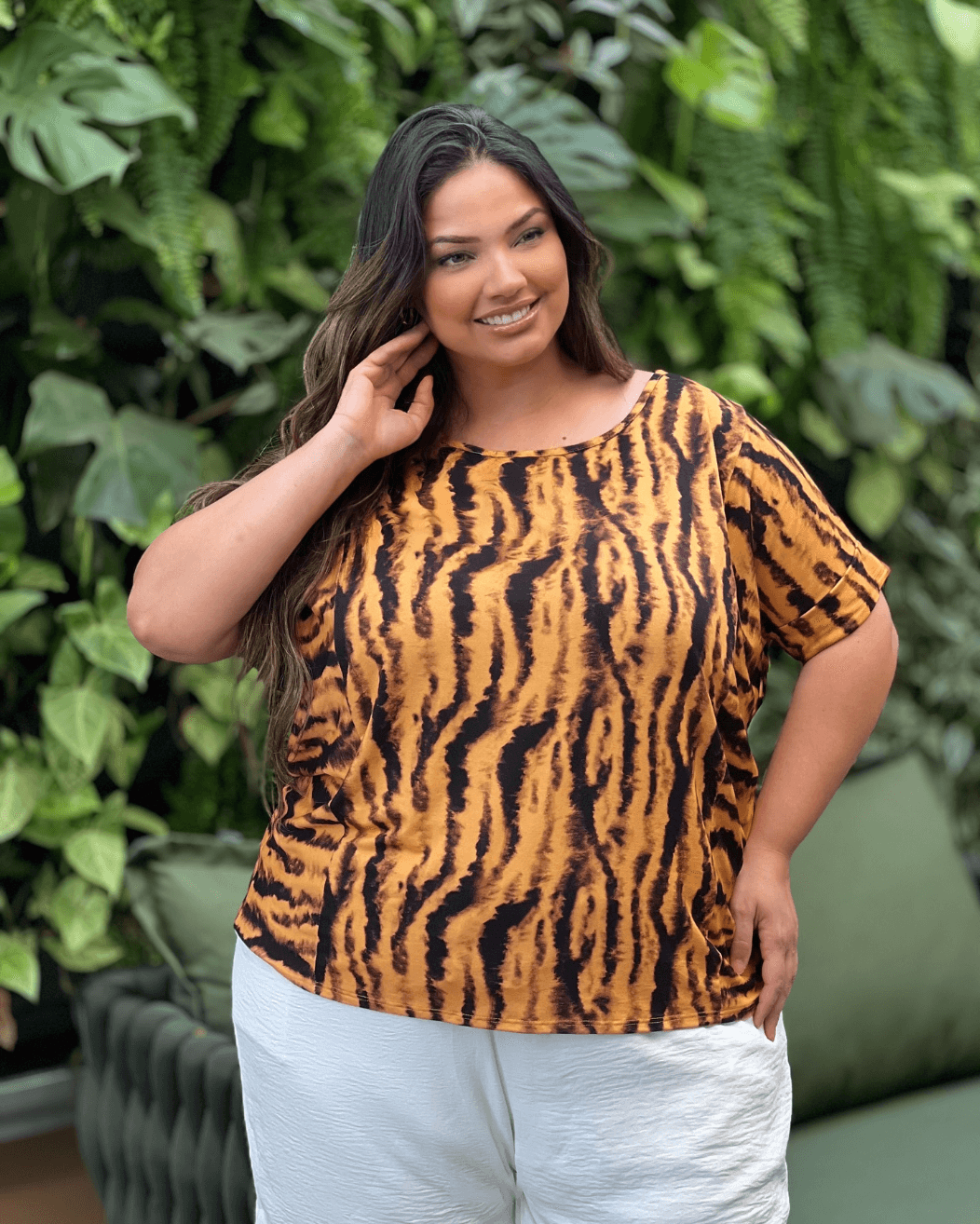 Blusa Animal Print Plus - Antônia's Boutique
