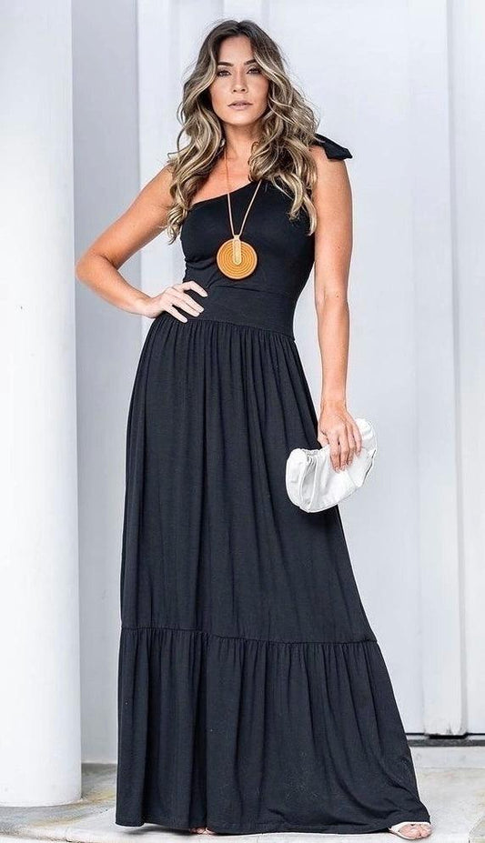 Vestido Longo Lis Black - Antônia's Boutique