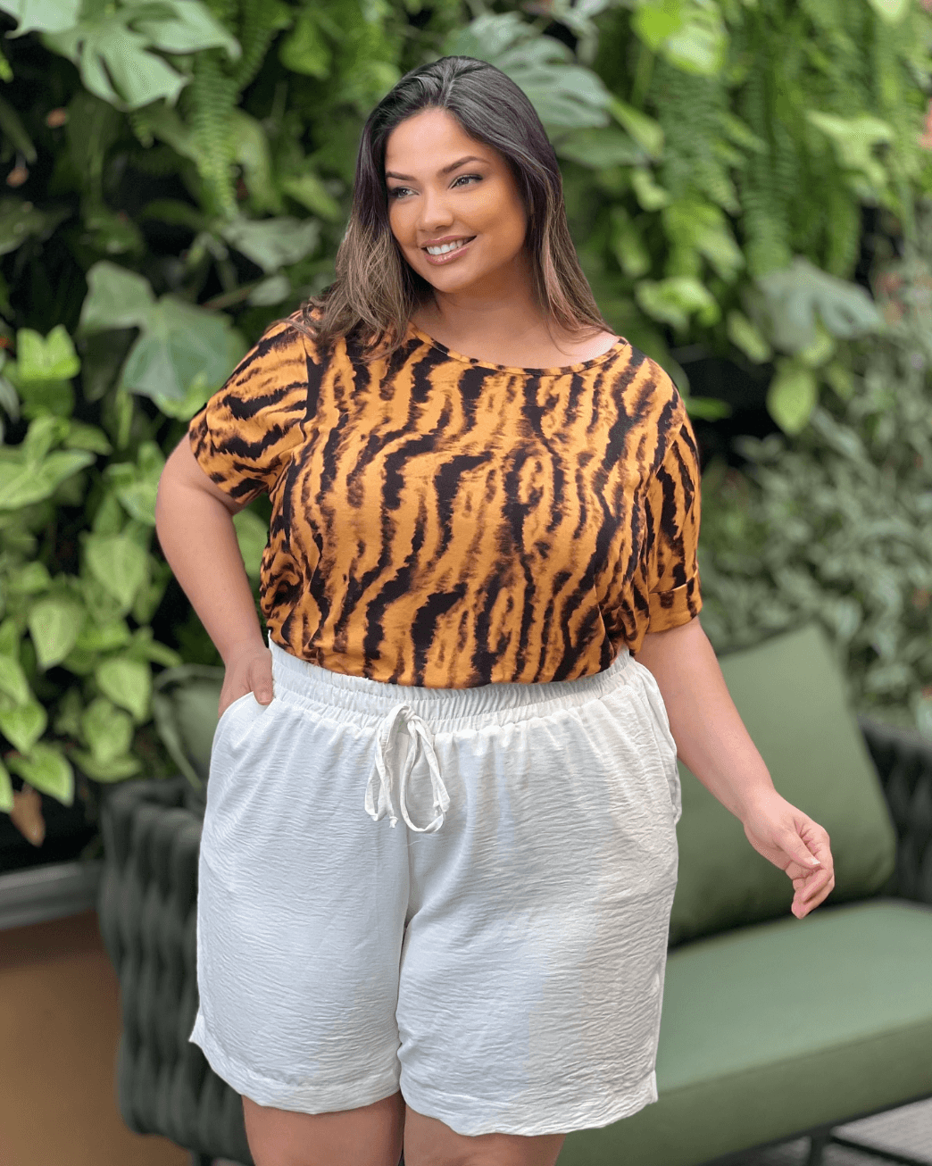 Blusa Animal Print Plus - Antônia's Boutique