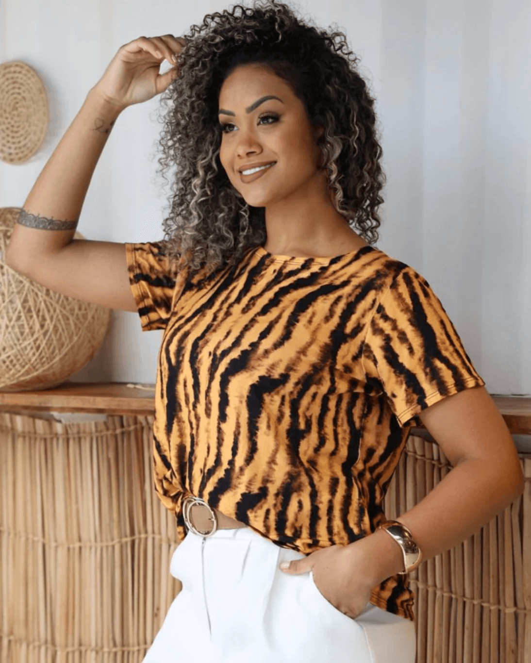 Blusa Estampa Animal Print - Antônia's Boutique