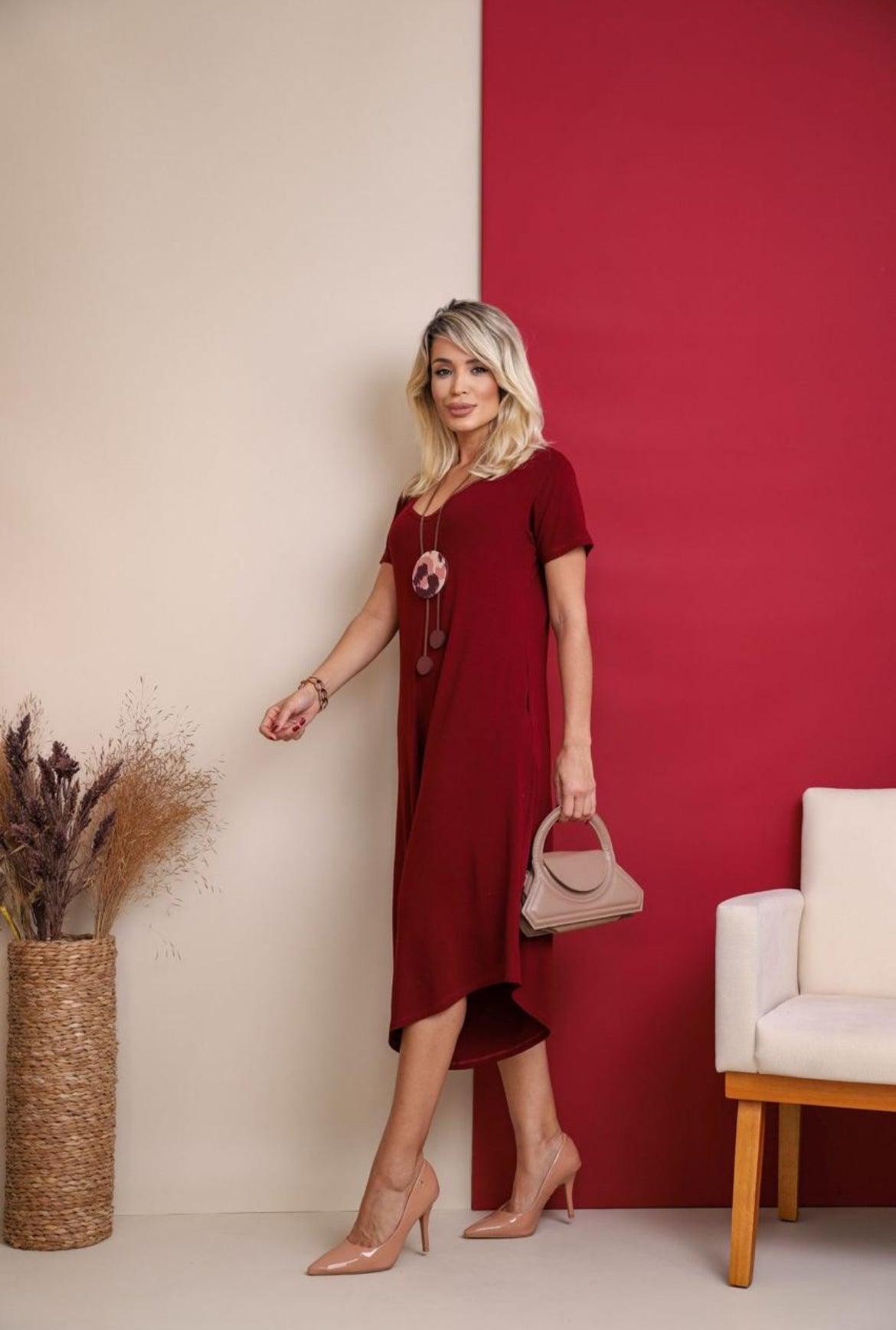 Macacão Pantacourt Marsala - Antônia's Boutique